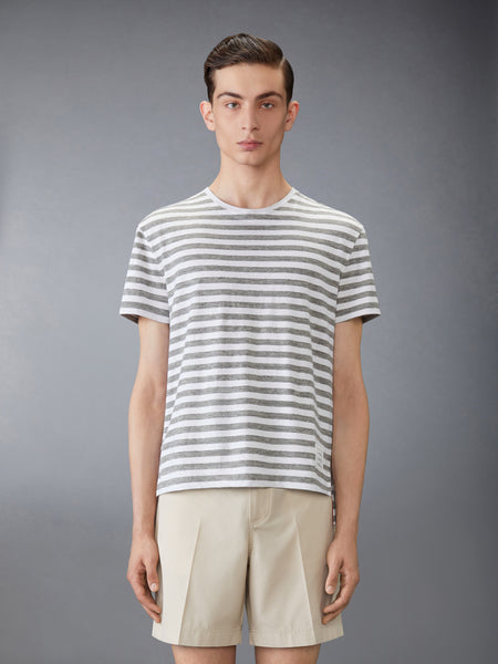 リネン ジャージー リンガーTシャツ ライト グレー