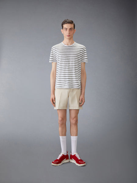 リネン ジャージー リンガーTシャツ ライト グレー