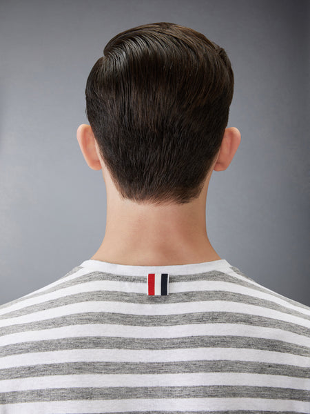 リネン ジャージー リンガーTシャツ ライト グレー