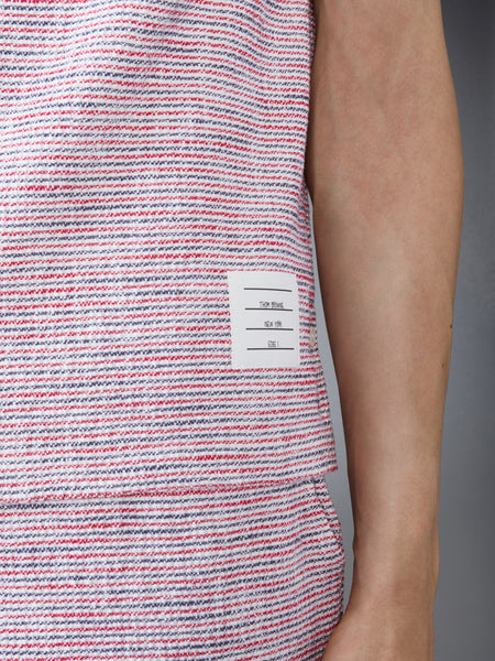 コットンツイード 半袖シャツ RWB/白