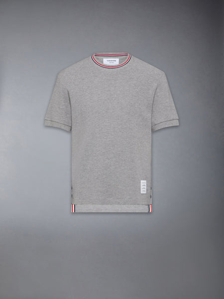 COTTON WAFFLE RIB CUFF TEE