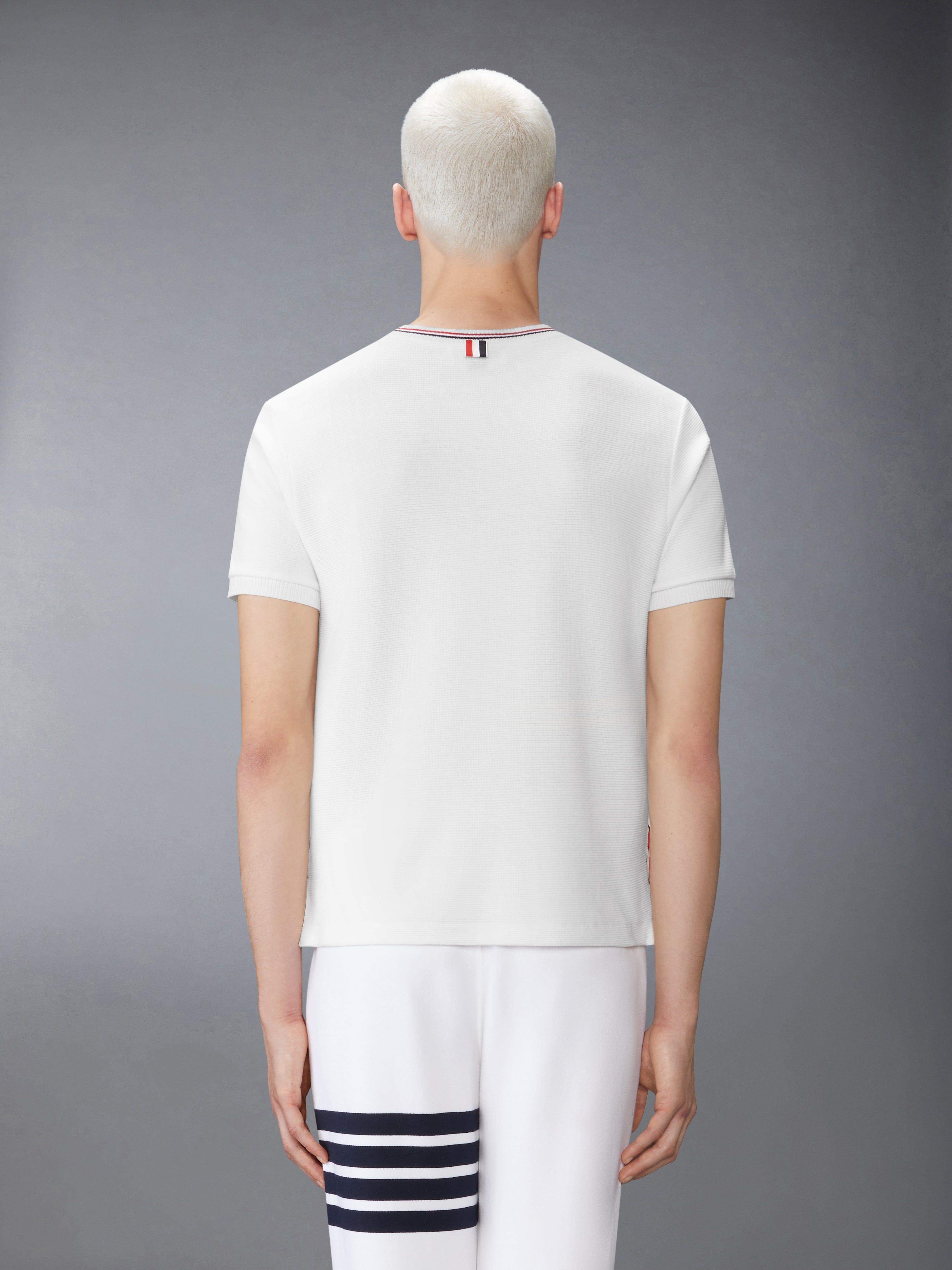 コットンワッフル リブ カフ Tシャツ | Thom Browne