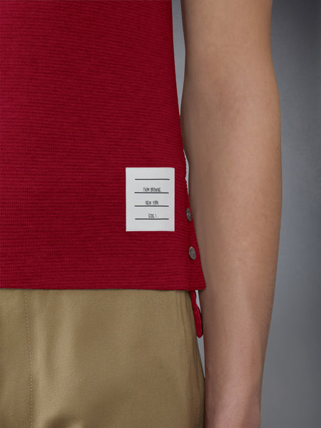 COTTON WAFFLE RIB CUFF TEE