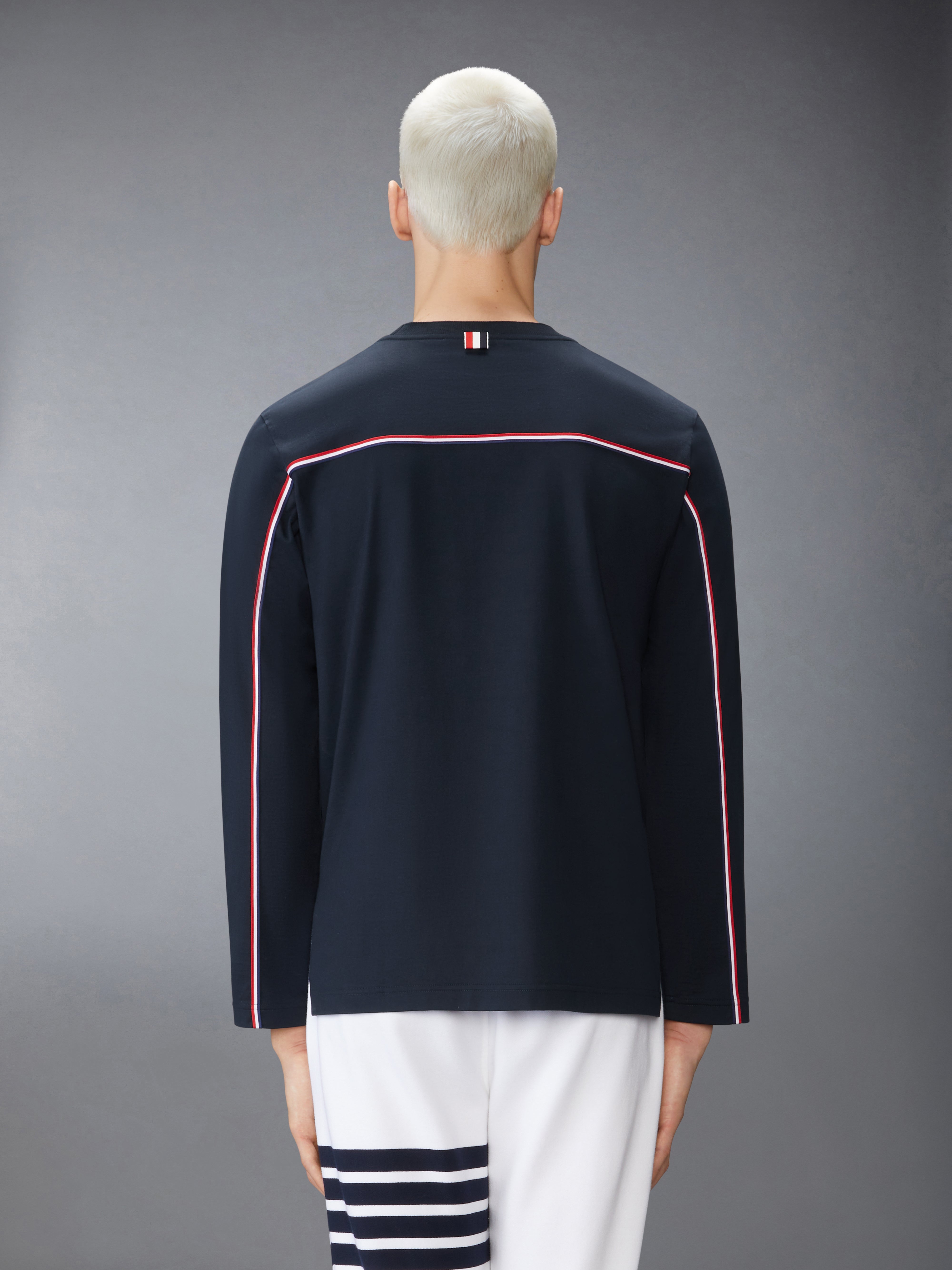 Oversized Long Sleeve Jersey Tee | Thom Browne