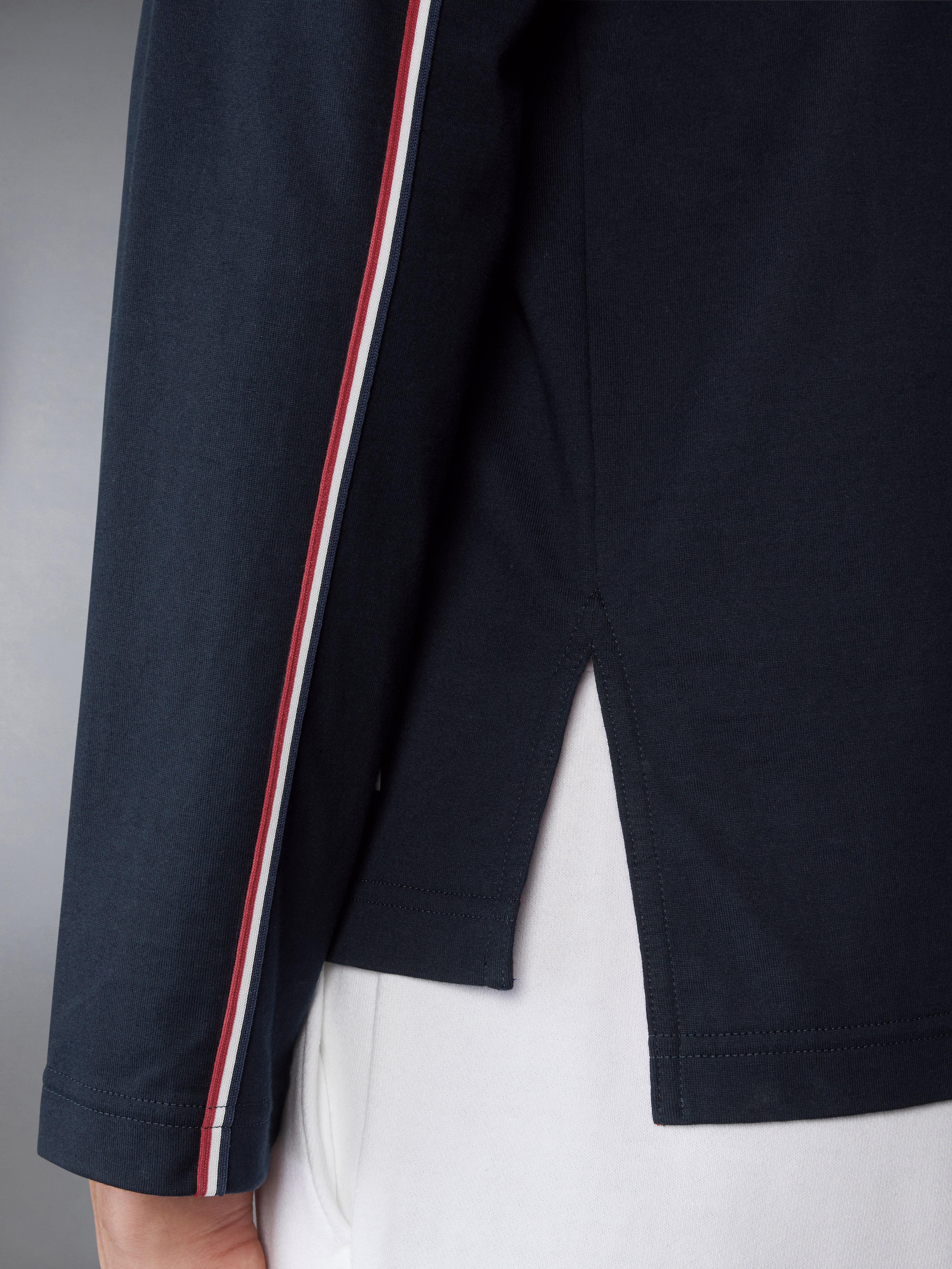 Oversized Long Sleeve Jersey Tee | Thom Browne