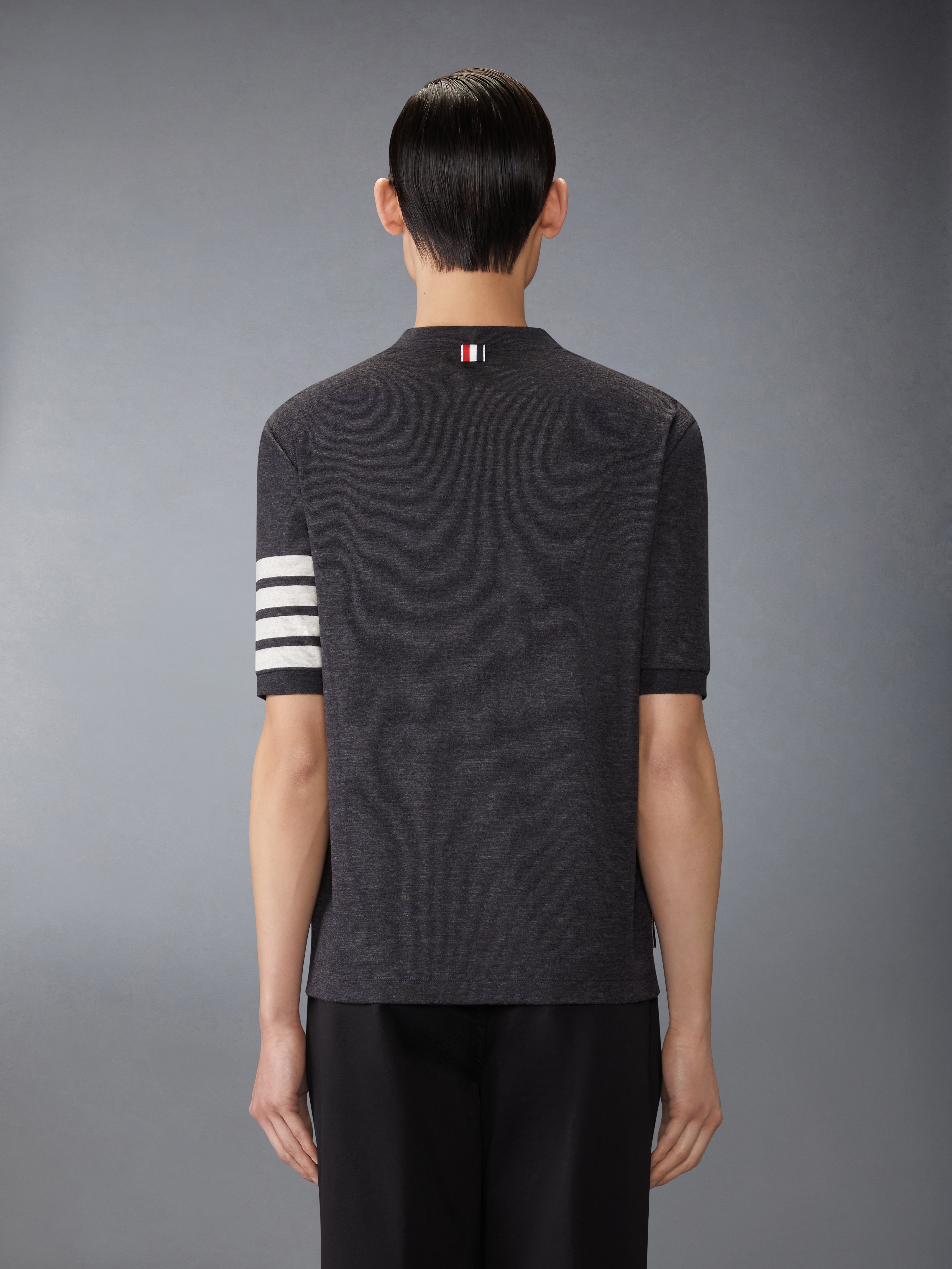 Wool Jersey 4-Bar Tee | Thom Browne Wool Jersey 4-Bar Tee | Thom Browne