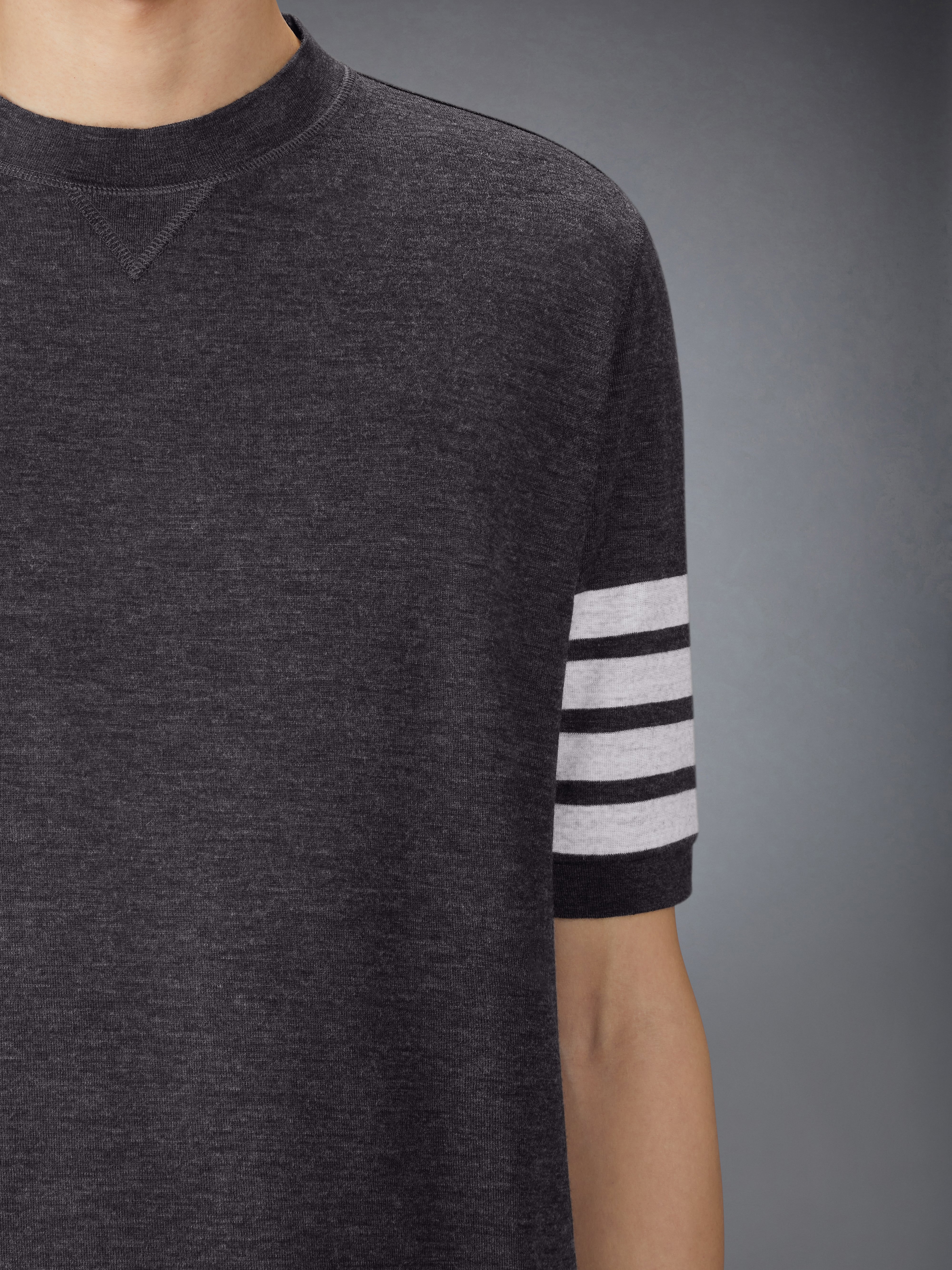 Wool Jersey 4-Bar Tee | Thom Browne