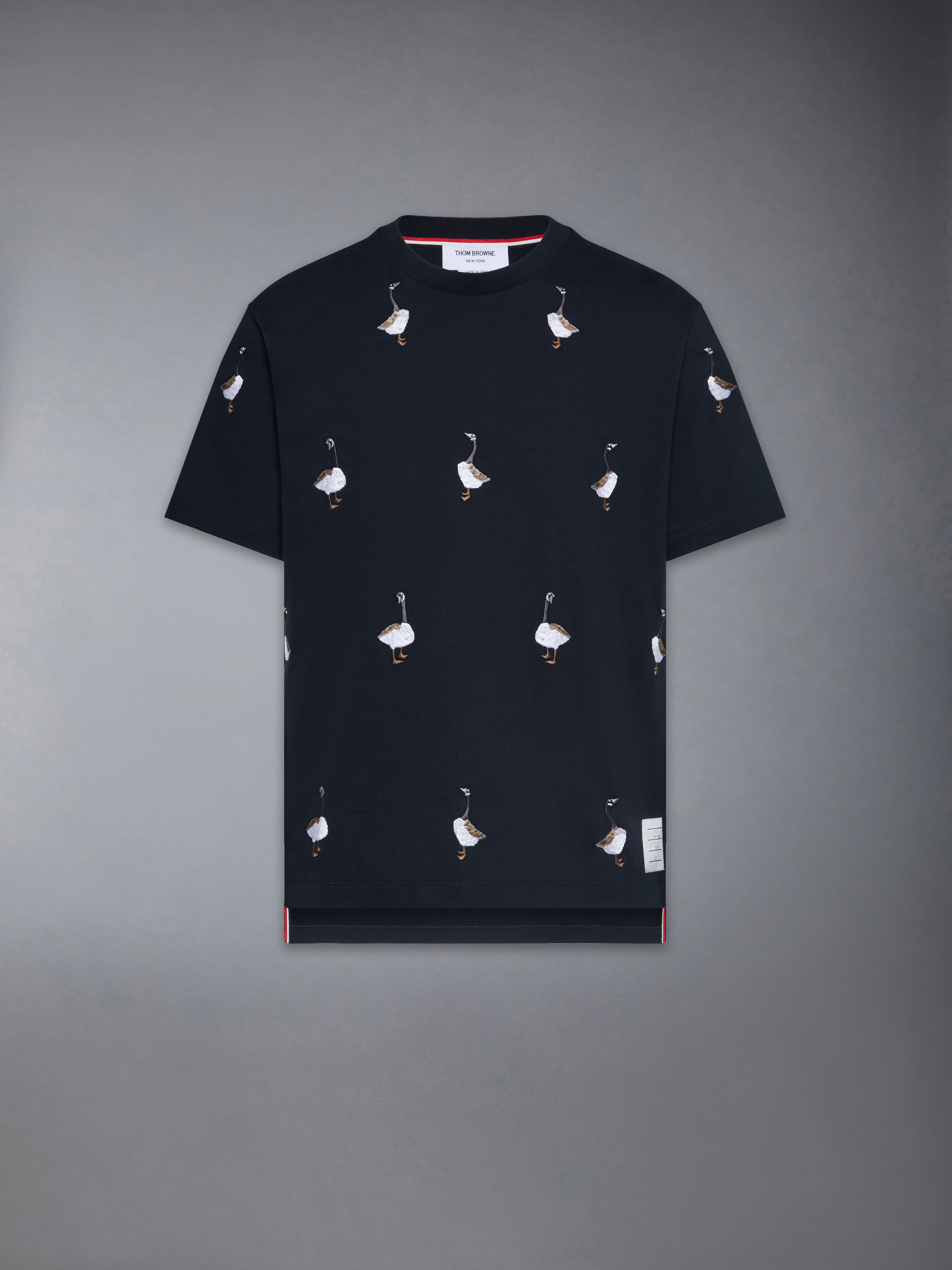 THOM BROWNE シャシショトスリフTシャツ MJS252AJ0138 035 Thom Browne Logo shirt - Grey - Men | MJS253AJ0138035