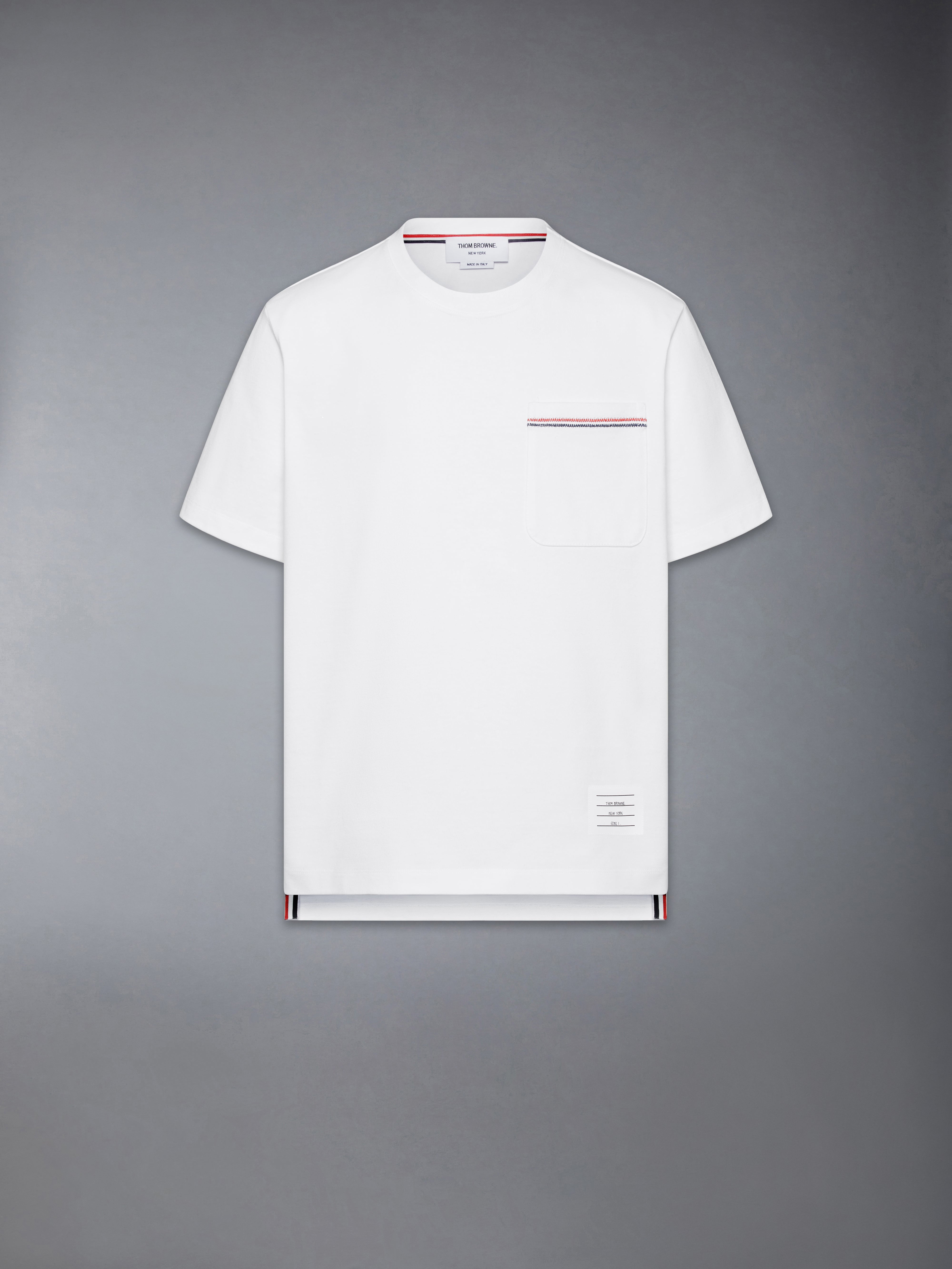 Jersey Rwb Stripe Oversized Tee | Thom Browne