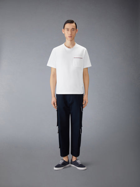 JERSEY RWB STRIPE OVERSIZED TEE WHITE