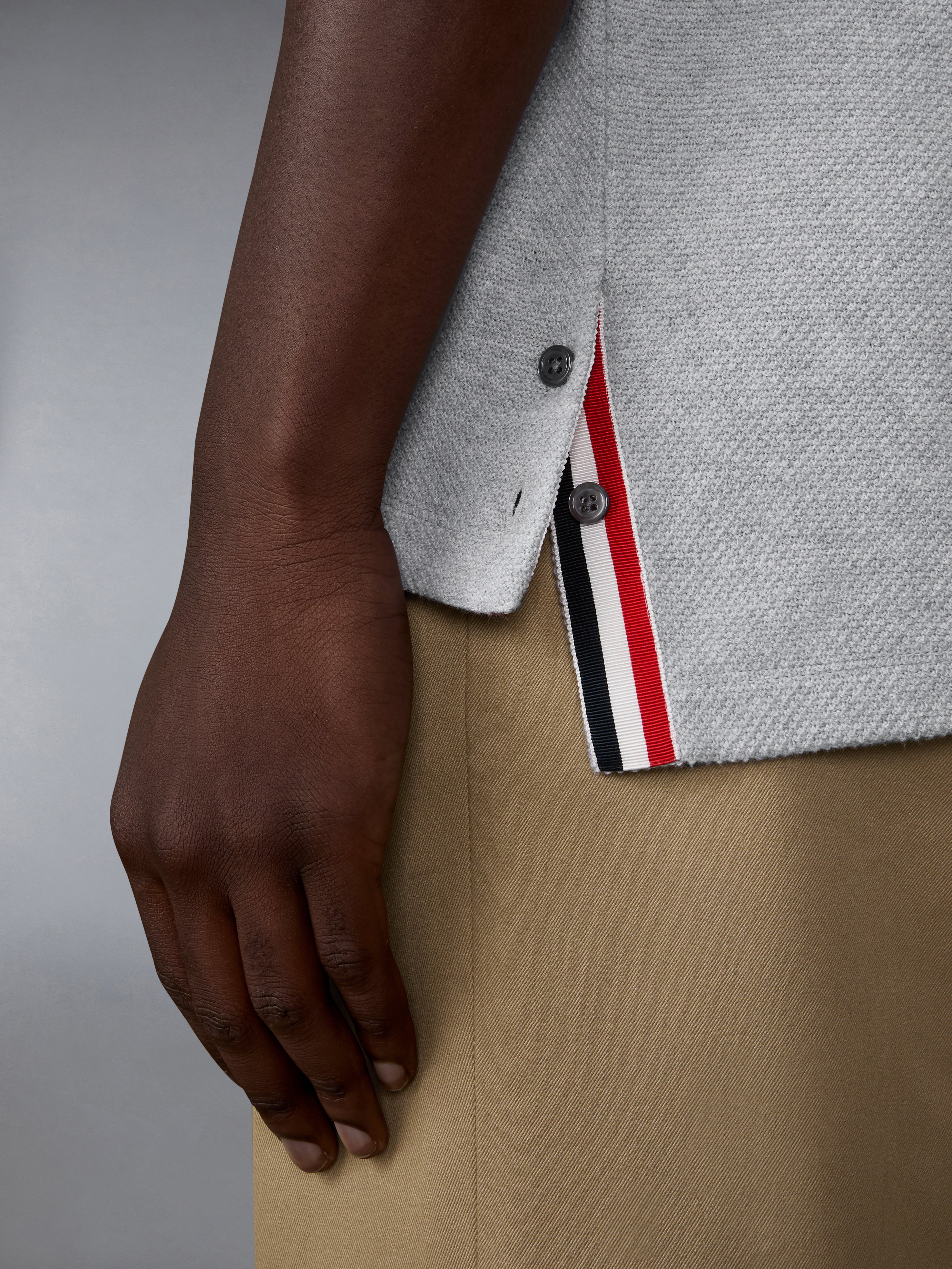 Textured Pique 4-Bar Tee | Thom Browne
