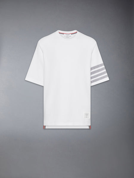 TEXTURED PIQUE 4-BAR TEE WHITE