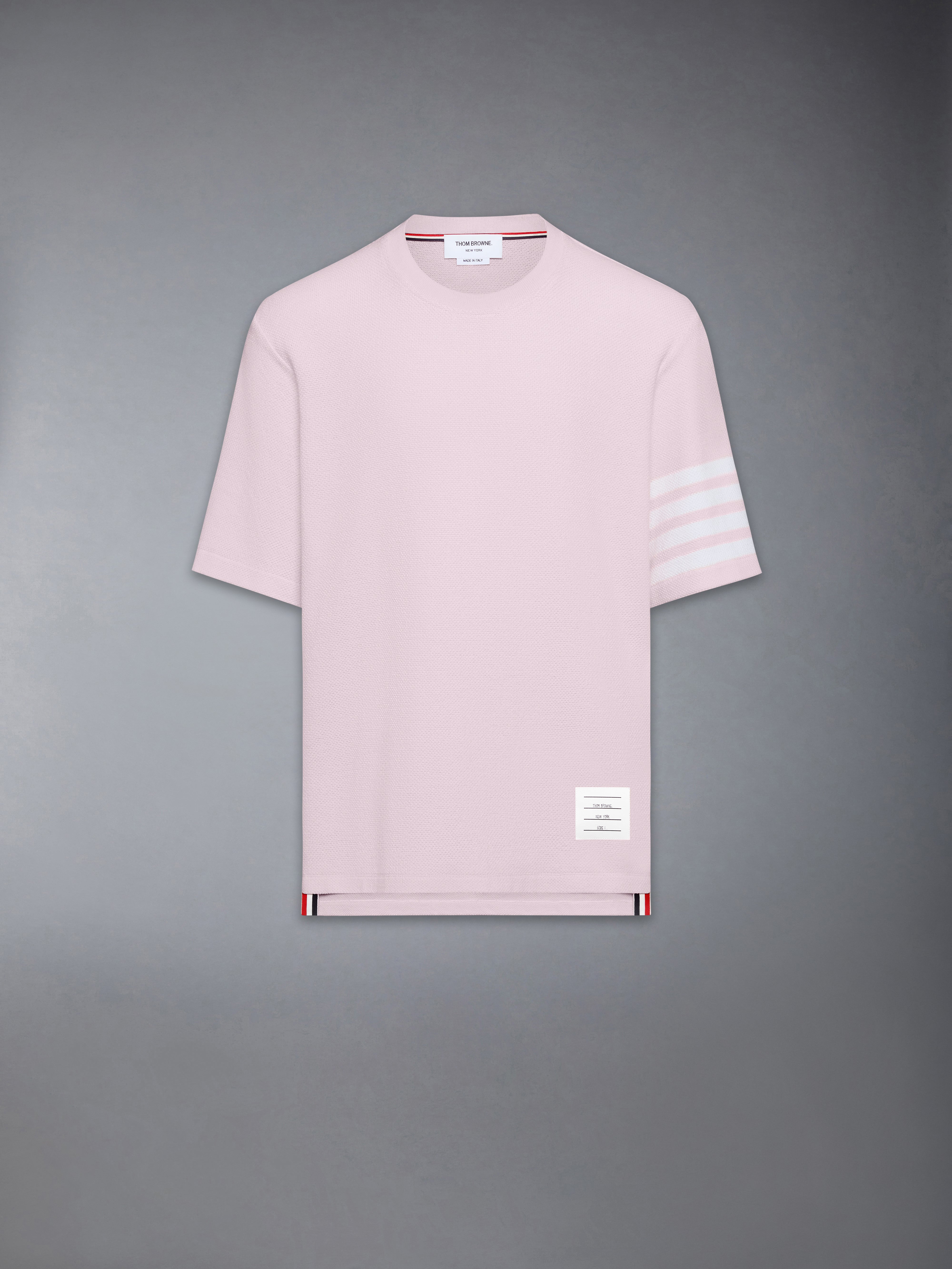 Textured Pique 4-Bar Tee | Thom Browne