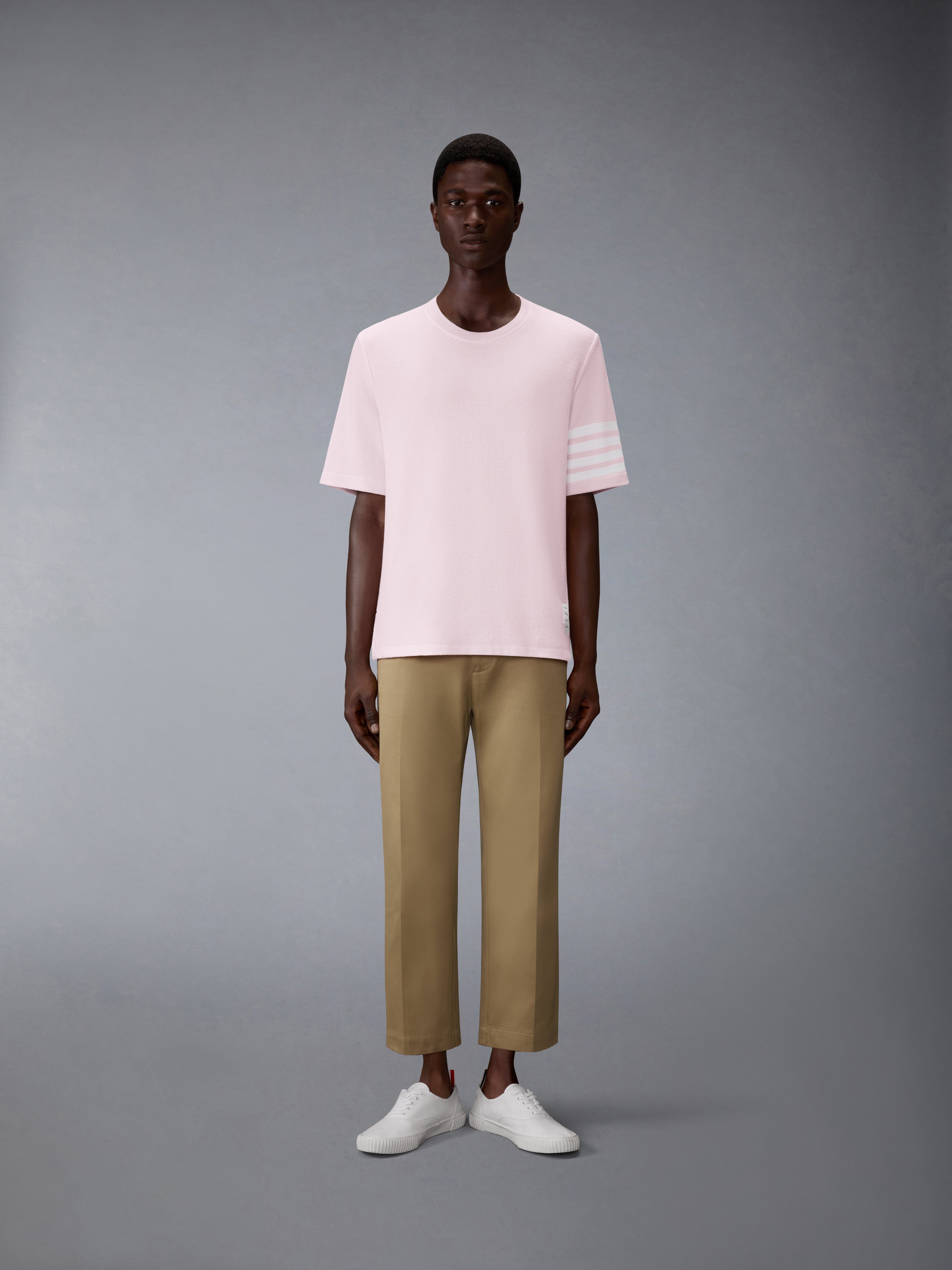 Textured Pique 4-Bar Tee | Thom Browne