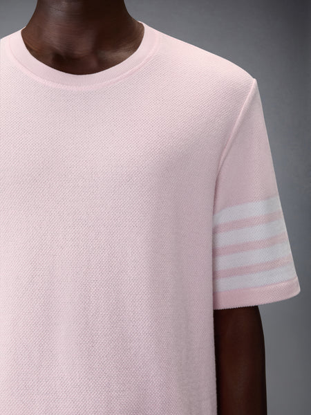 TEXTURED PIQUE 4-BAR TEE LT PINK