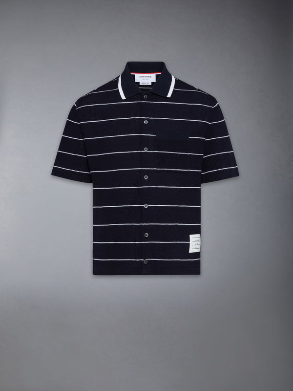 STRIPE WAFFLE SHORT SLEEVE SHIRT - featured image
