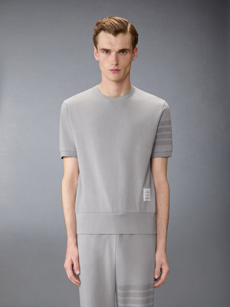 COTTON JERSEY 4-BAR TEE LT GREY