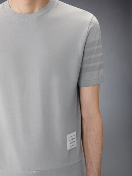 COTTON JERSEY 4-BAR TEE LT GREY