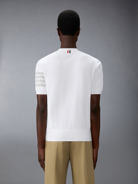 COTTON JERSEY 4-BAR TEE WHITE