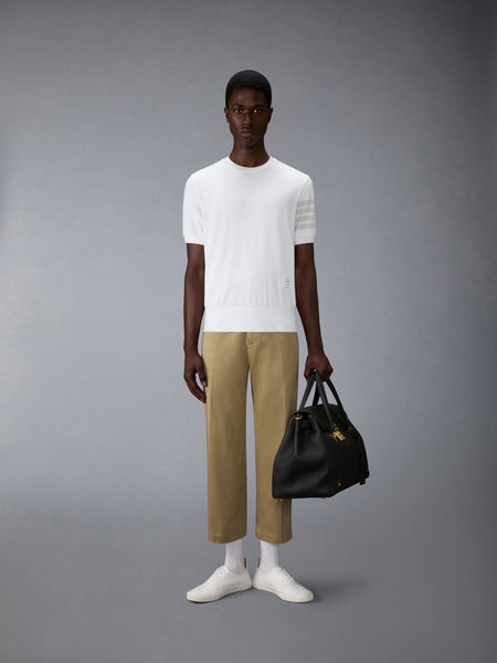 COTTON JERSEY 4-BAR TEE WHITE