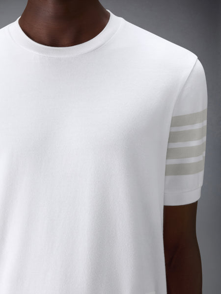COTTON JERSEY 4-BAR TEE WHITE