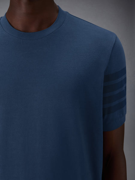 COTTON JERSEY 4-BAR TEE NAVY