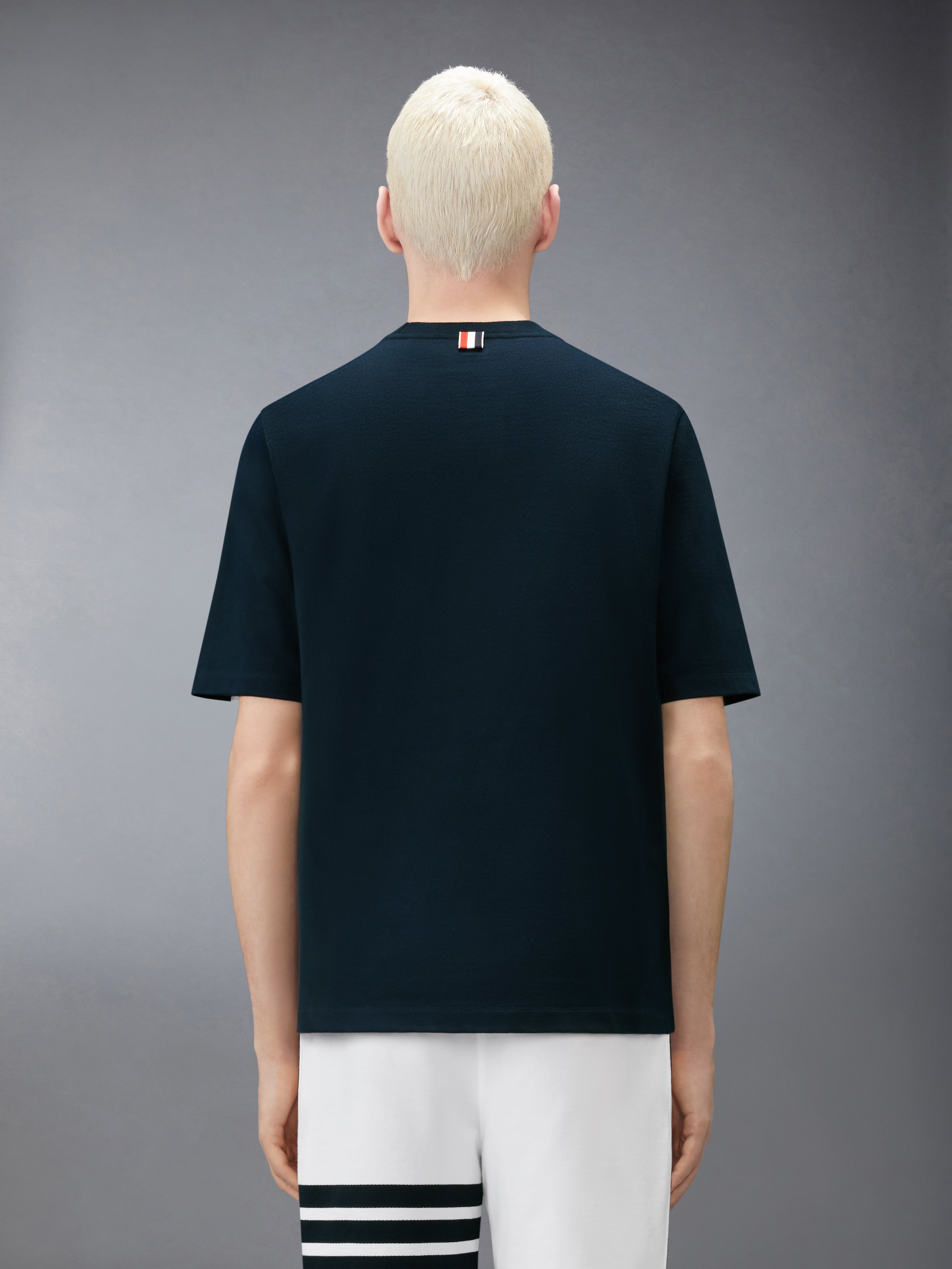 Jersey 4-Bar Colorblock Oversized Tee | Thom Browne
