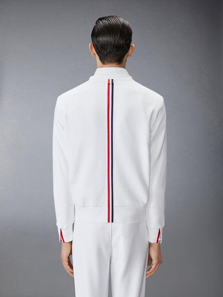 CLASSIC LOOPBACK CENTER BACK STRIPE CREWNECK PULLOVER WHITE