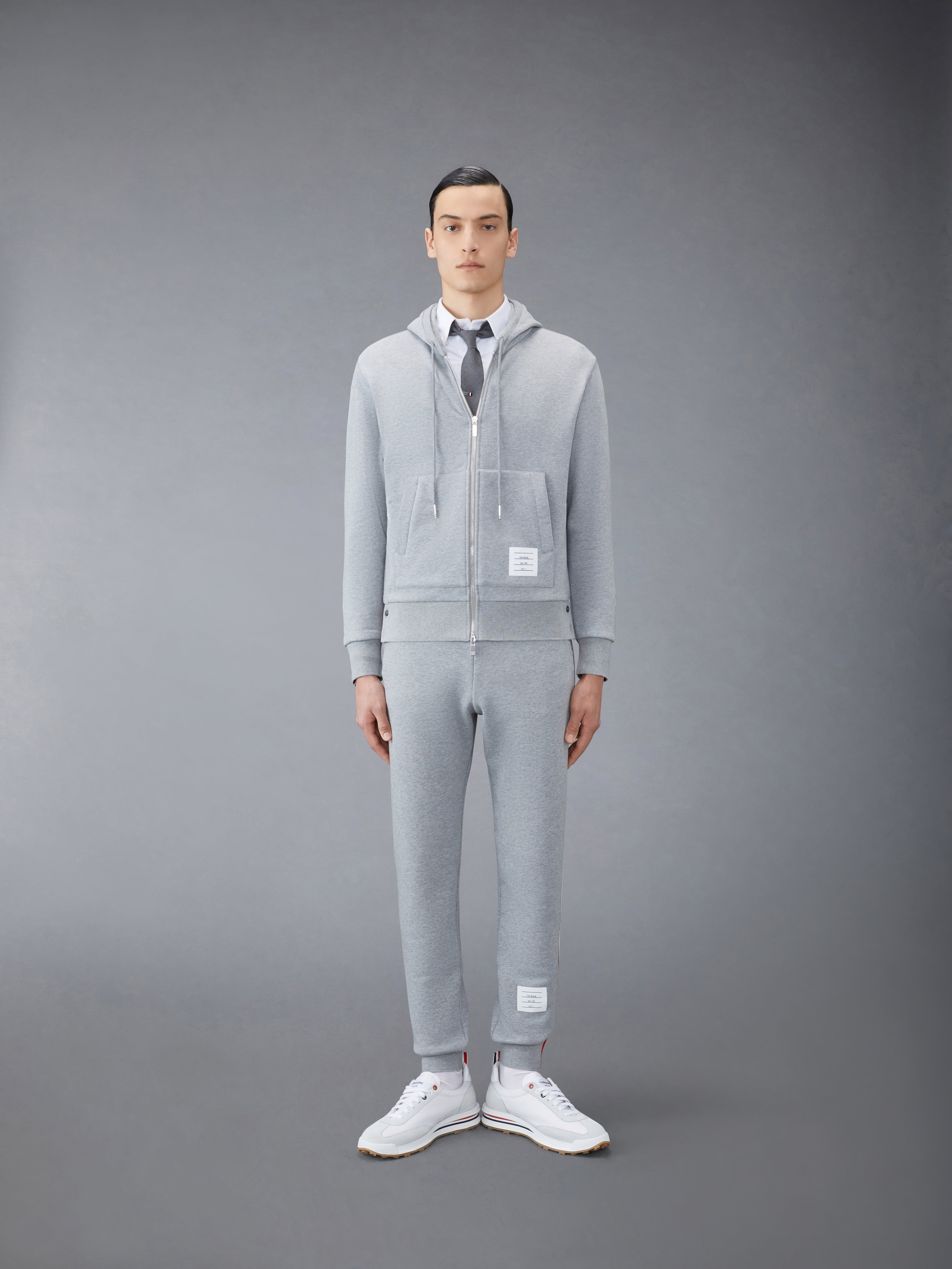 Classic Loopback Full Zip Hoodie | Thom Browne