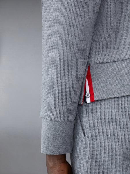 WAFFLE RAGLAN SWEATSHIRT MED GREY