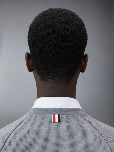 WAFFLE RAGLAN SWEATSHIRT MED GREY