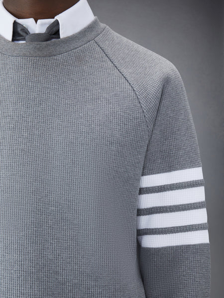 WAFFLE RAGLAN SWEATSHIRT MED GREY