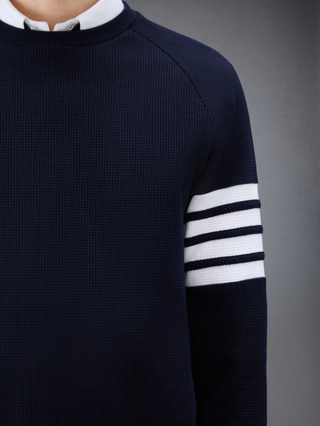 WAFFLE RAGLAN SWEATSHIRT NAVY