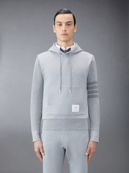 CLASSIC LOOPBACK 4-BAR HOODIE LT GREY