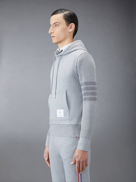 CLASSIC LOOPBACK 4-BAR HOODIE LT GREY