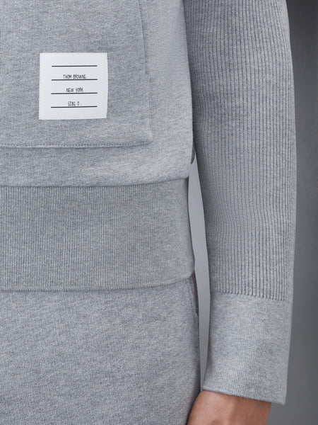 CLASSIC LOOPBACK 4-BAR HOODIE LT GREY