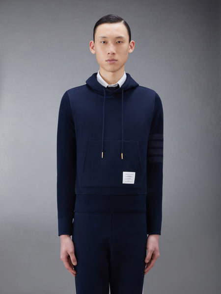 CLASSIC LOOPBACK 4-BAR HOODIE NAVY