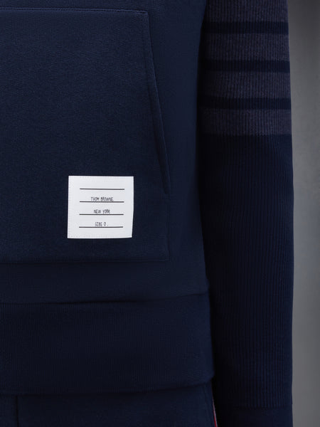 CLASSIC LOOPBACK 4-BAR HOODIE NAVY