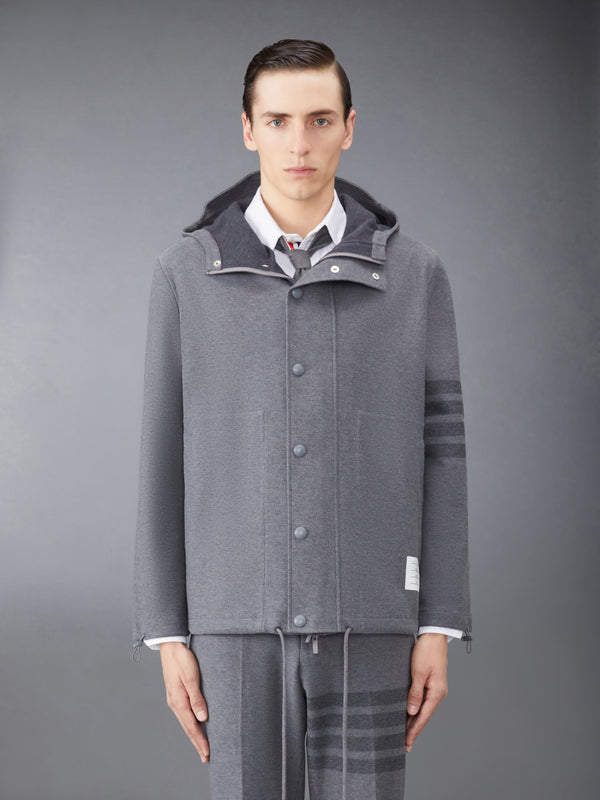 DOUBLE FACE TECH TWILL HOODED JACKET - featured image