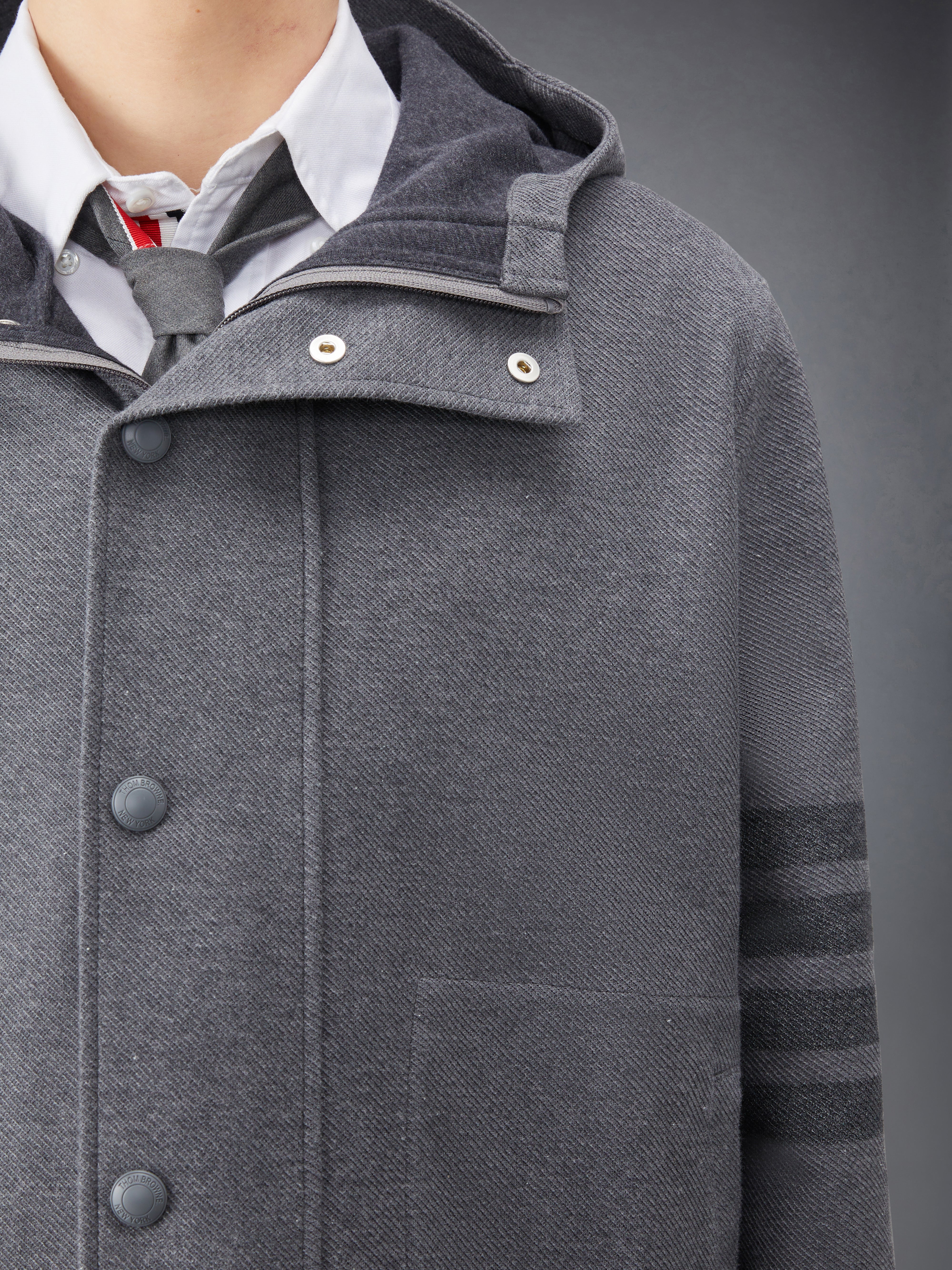 ダブル フェイス テック ツイル フード付き ジャケット | Thom Browne