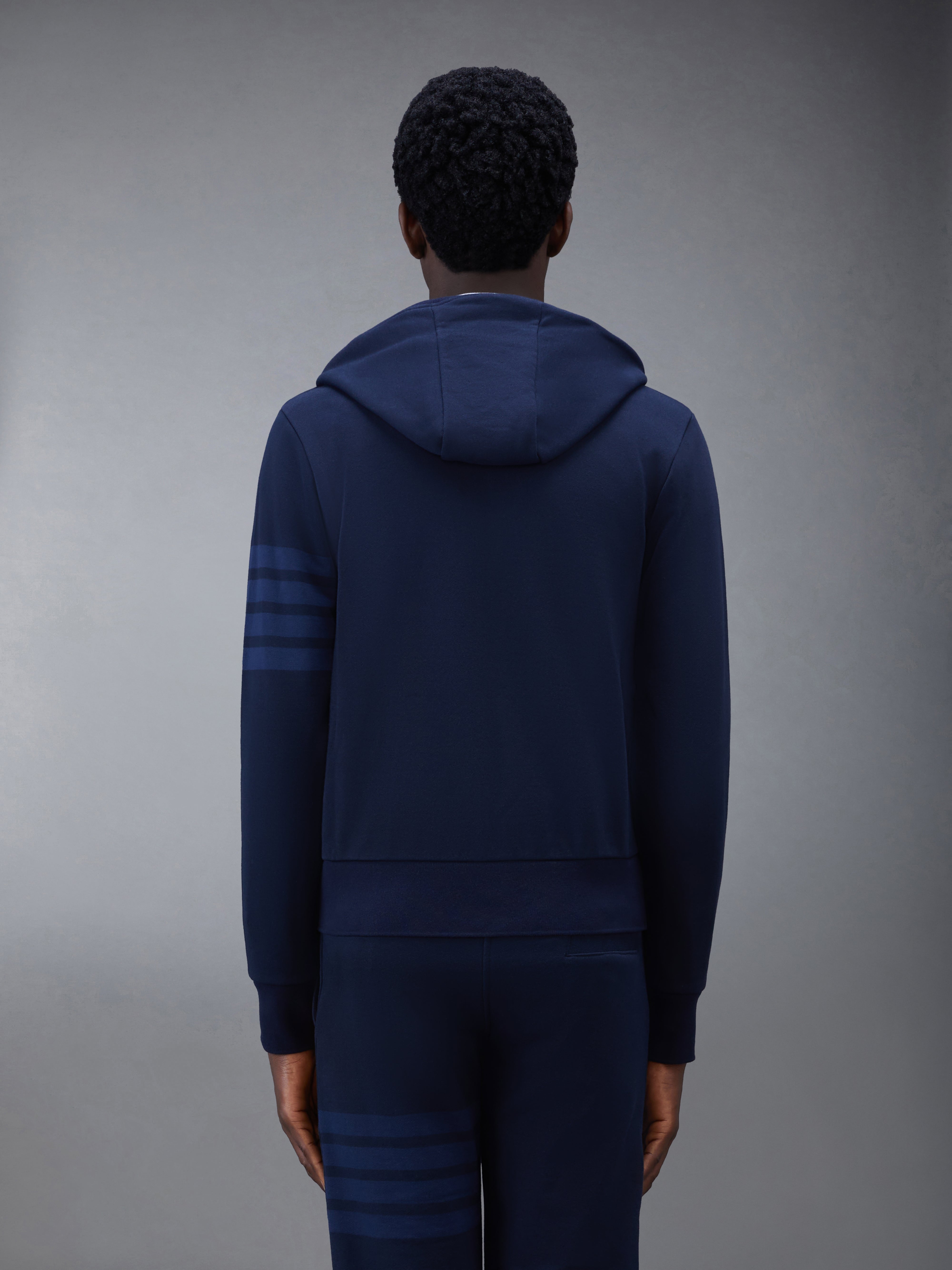 Thom Browne｜HOOD/ZIP-UP (MJT364E 06931 415) Floral Hector Jacquard Zip Up Hoodie In Cotton | Thom Browne
