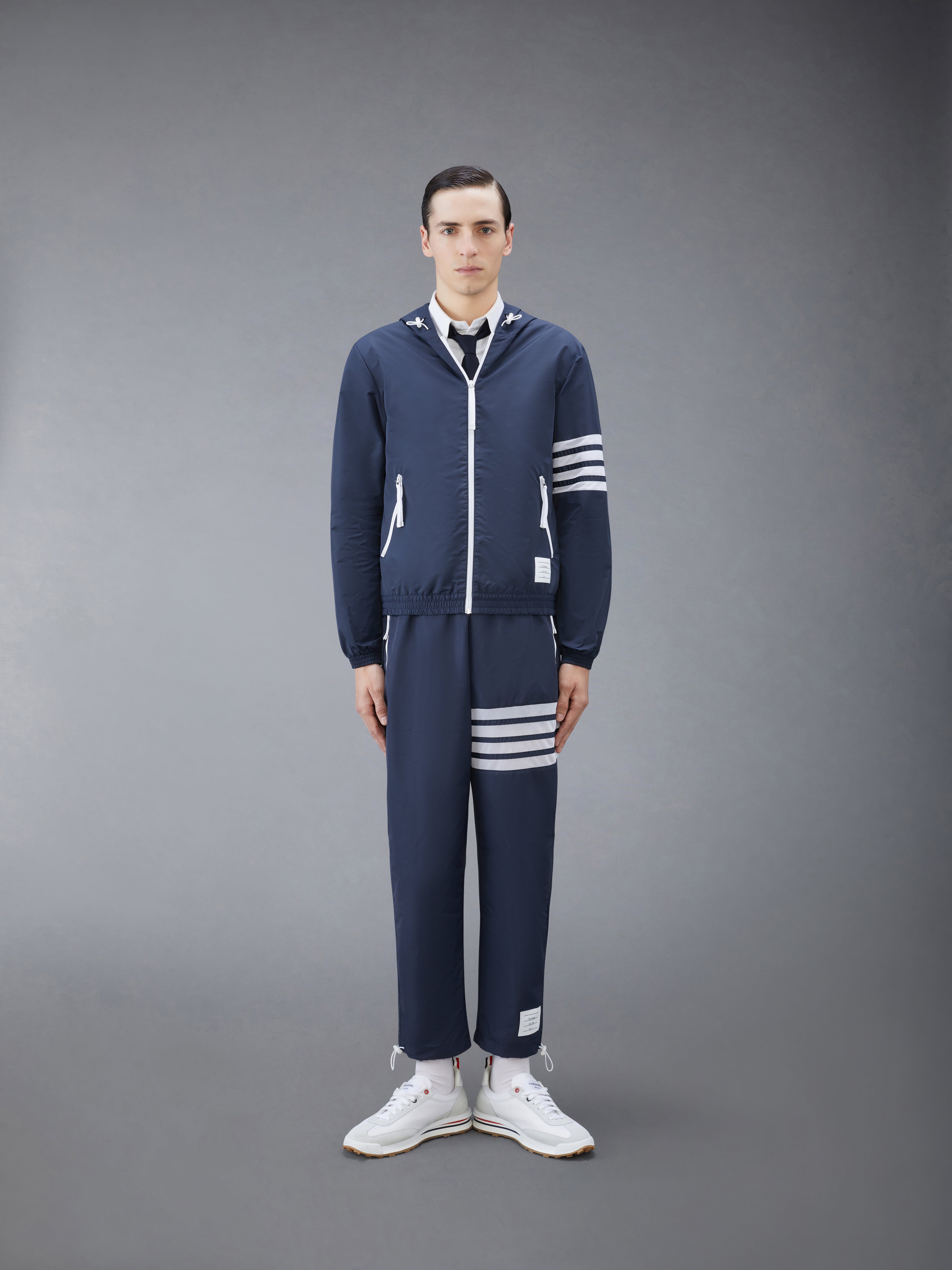 Ripstop Mesh 4 Bar Hooded Jacket | Thom Browne