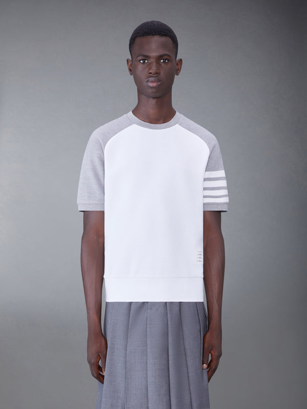 COTTON OTTOMAN RIB 4-BAR SADDLE SHORT SLEEVE SWEATSHIRT - featured image