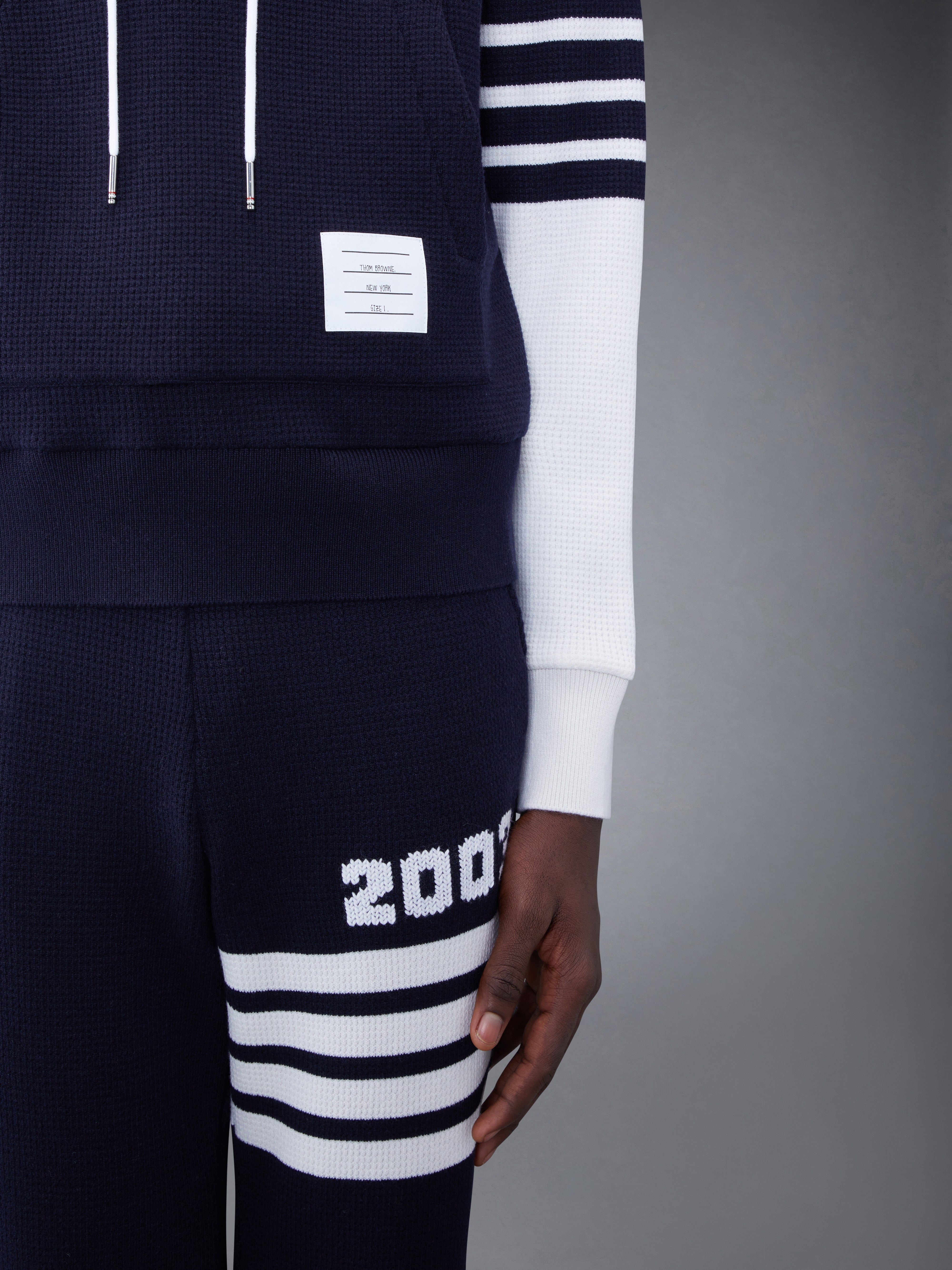Cashmere Waffle 2003 4 Bar Hoodie | Thom Browne
