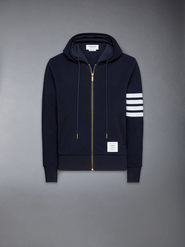 COTTON OTTOMAN 4-BAR ZIP HOODIE - image 7