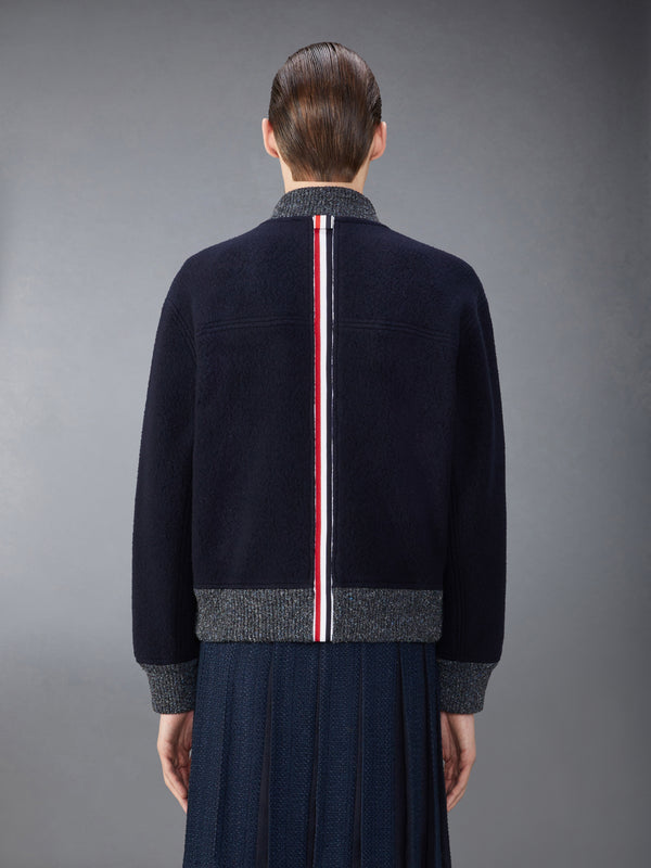 WOOL FLEECE BOMBER JACKET