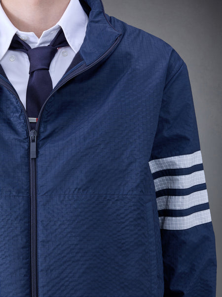 ULTRALIGHT RIPSTOP 4-BAR FUNNEL NECK JACKET NAVY