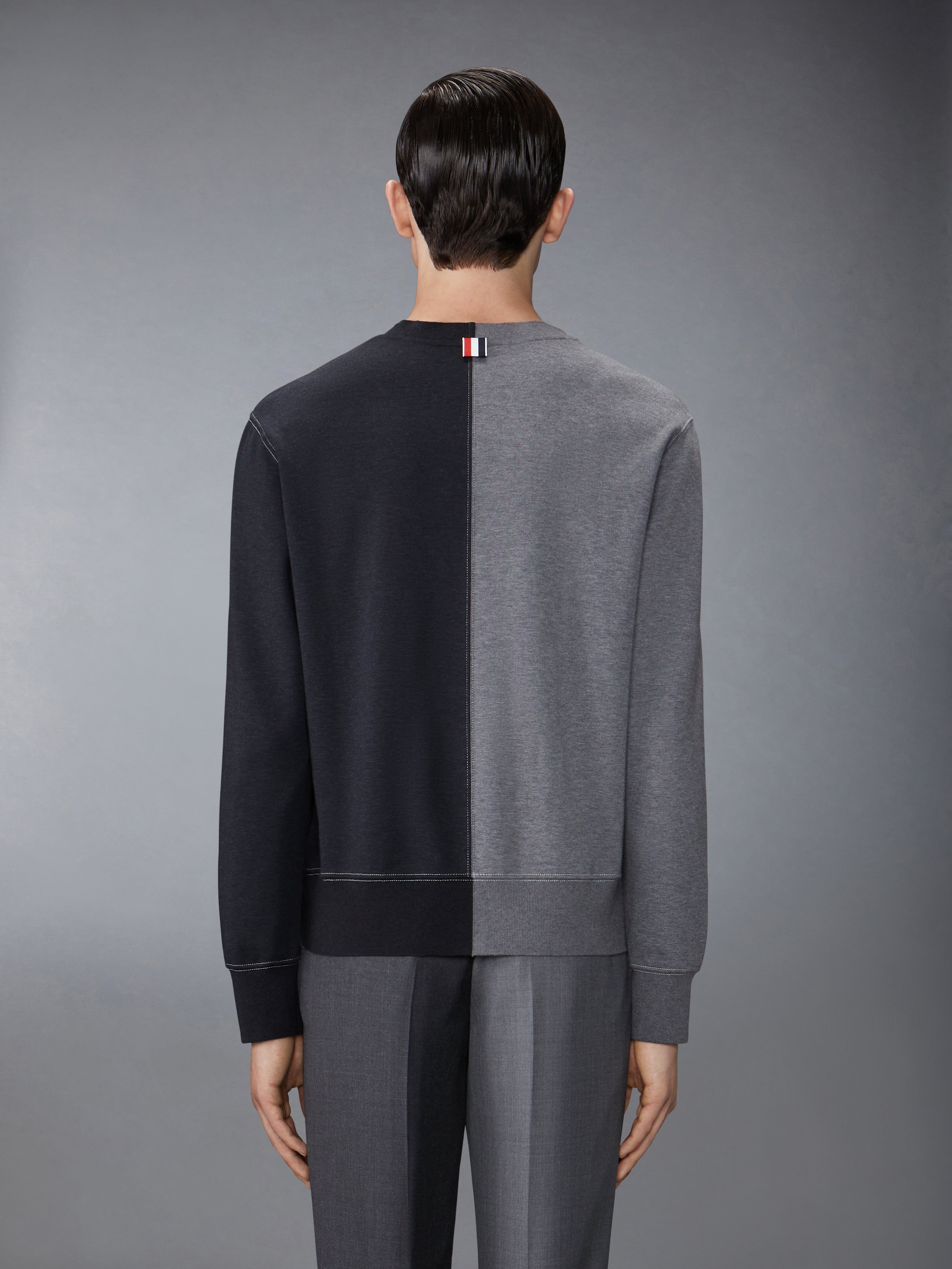 Funmix Cotton Milano Contrast Stitch Crew Neck Sweatshirt