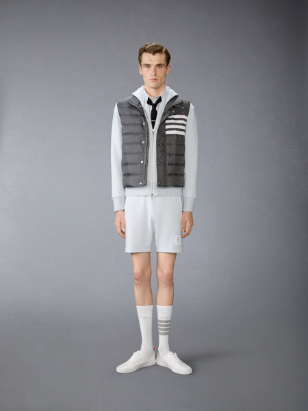 LOOPBACK JERSEY 4-BAR ZIP UP HOODIE PALE GREY