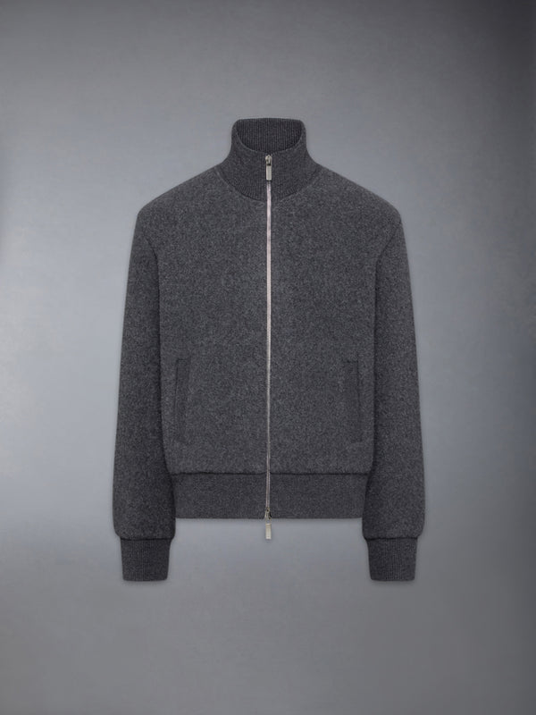 WOOL FLEECE FUNNEL NECK ZIP UP JACKET - featured image